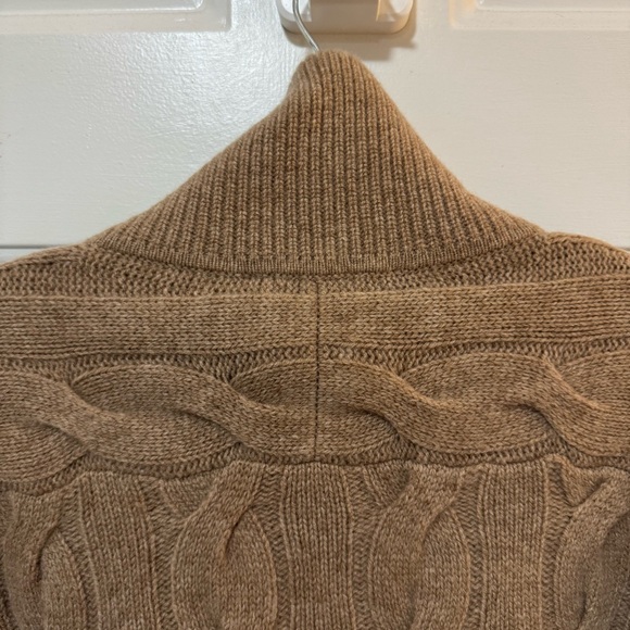 NWOT Everlane THE CABLE HALF-ZIP Wool in Oat Brown Size Medium $168 - Picture 9 of 11